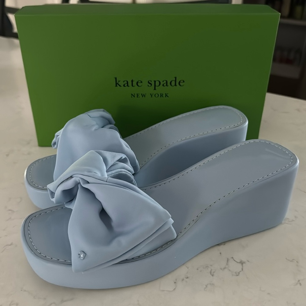 Kate Spade Light Blue Wedge Size 8.5